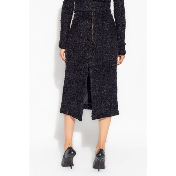 Balenciaga Women Tweed Midi Skirt - Picture 4 of 5